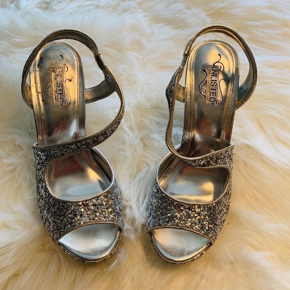 Unlisted by Kenneth Cole Sparkle Heels Sz 7.5